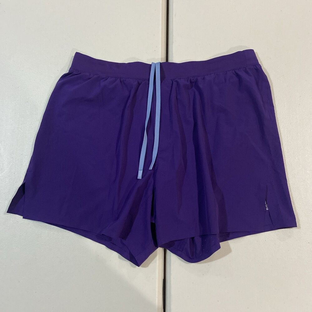 Ten Thousand Distance Shorts Mens Large Purple Lined Gym Running